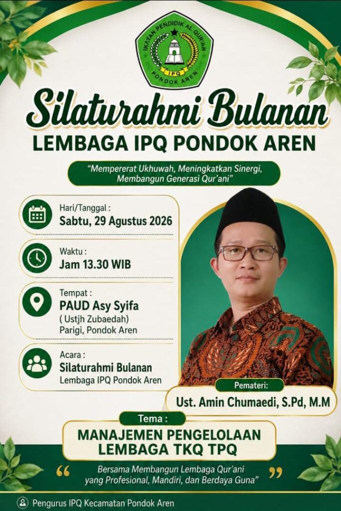 Silaturahmi Bulanan Lembaga IPQ Kecamatan Pondok Aren Agustus 2026 whatsapp image 2026 08 29 at 17.48.48